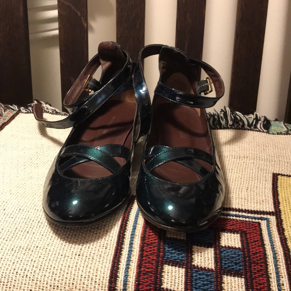Megumi ochi iridescent ankle strap dress shoes